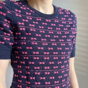 Draper James Navy short sleeve sweater